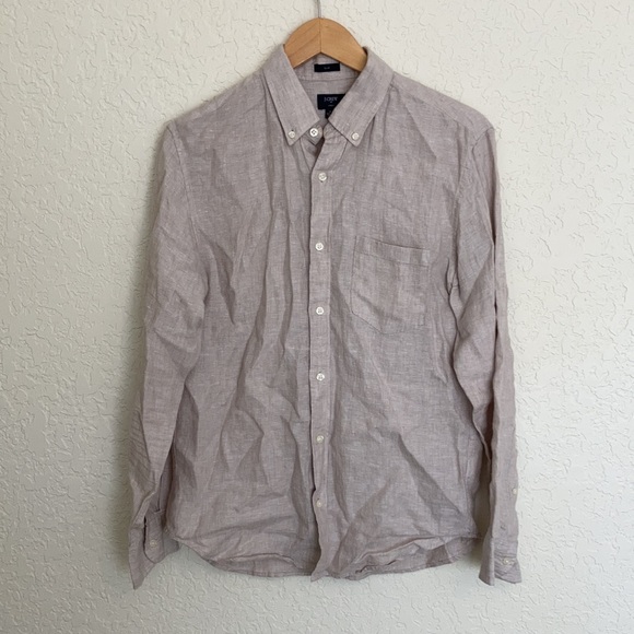 J.crew 100% linen button down shirt